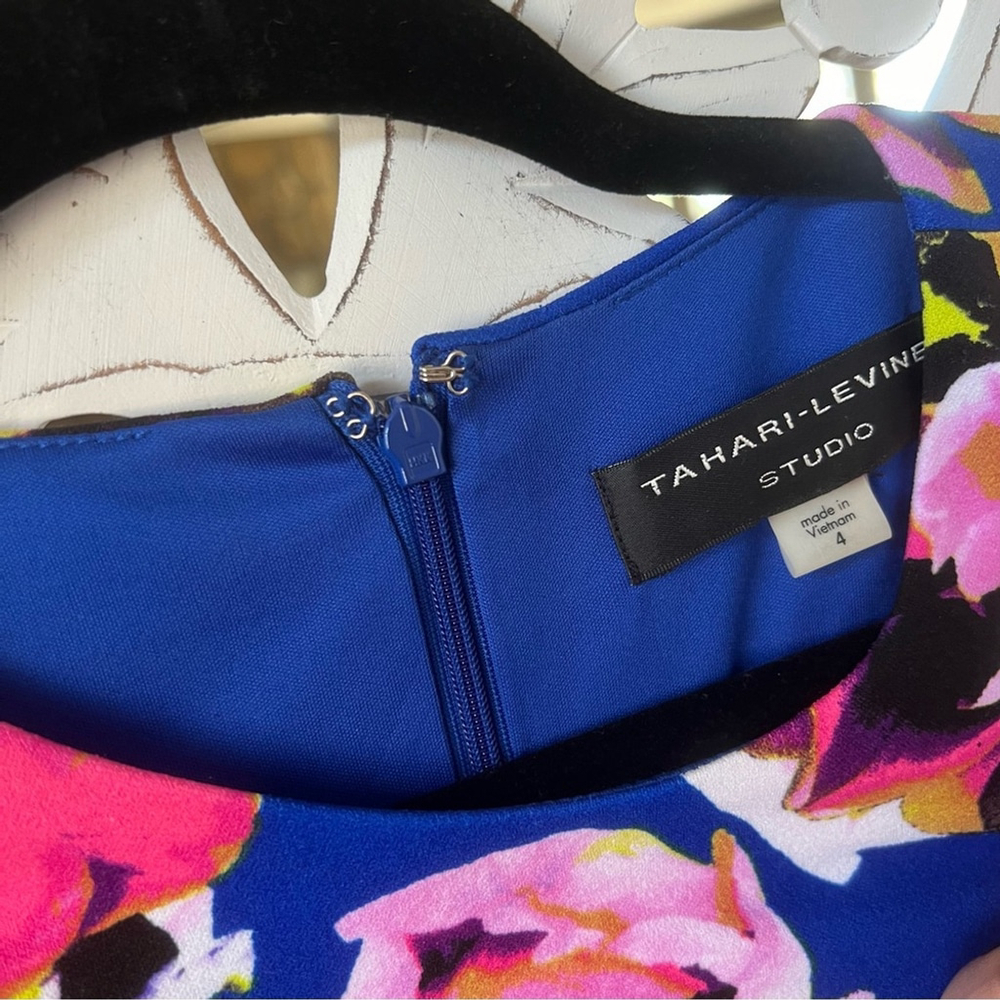 Studio by Tahari Levine Floral Print Dress Size 4 - Picture 6 of 10